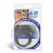 Черное двойное силиконовое кольцо С B GEAR - BlueLine - в Иваново купить с доставкой