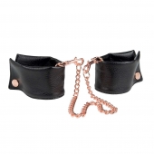 Черные мягкие наручники Entice French Cuffs с цепью - California Exotic Novelties - купить с доставкой в Иваново
