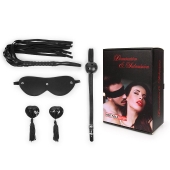 Эротический набор в черном цвете: маска, кляп, пэстисы, плётка - Notabu - купить с доставкой в Иваново Эротический набор в черном цвете: маска, кляп, пэстисы, плётка - Notabu - купить с доставкой в Иваново