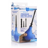 Анальный душ с 3 насадками Premium One-way Valve Anal Douche Set - XR Brands - купить с доставкой в Иваново