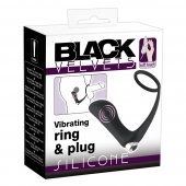 Черное эрекционное кольцо с анальной вибропробкой Vibrating Ring   Plug - Orion - в Иваново купить с доставкой