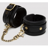 Черные оковы на ноги Bound to You Faux Leather Ankle Cuffs - Fifty Shades of Grey - купить с доставкой в Иваново