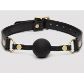 Черный кляп-шар Bound to You Faux Leather Ball Gag - Fifty Shades of Grey - купить с доставкой в Иваново