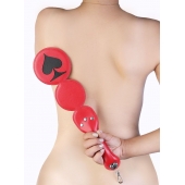 Шлёпалка  Пики  с анальным плагом - LOVETOY (А-Полимер) - купить с доставкой в Иваново