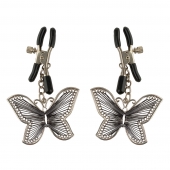 Зажимы на соски с бабочками Butterfly Nipple Clamps - Pipedream - купить с доставкой в Иваново