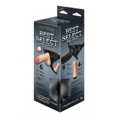 Черный пояс для женщин BEST SELECT с 3 насадками - LOVETOY (А-Полимер) - купить с доставкой в Иваново