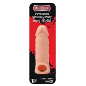 Телесная насадка EXTENDER WITH BALL STRAP 5.5 - 14 см. - Dream Toys - в Иваново купить с доставкой