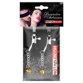 Оригинальные зажимы на соски с желтыми шариками - Notabu - купить с доставкой в Иваново