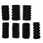 Набор из 7 черных насадок PENIS SLEEVES SET - Dream Toys - в Иваново купить с доставкой