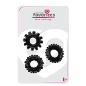 Набор из 3 черных эрекционных колец SET OF 3 COCKRINGS - Dream Toys - в Иваново купить с доставкой