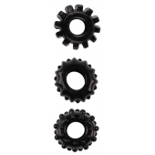Набор из 3 черных эрекционных колец SET OF 3 COCKRINGS - Dream Toys - в Иваново купить с доставкой