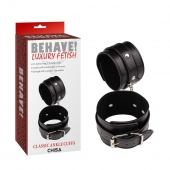 Черные оковы Classic Ankle Cuffs - Chisa - купить с доставкой в Иваново