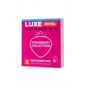 Презервативы с ароматом клубники LUXE Royal Strawberry Collection - 3 шт. - Luxe - купить с доставкой в Иваново
