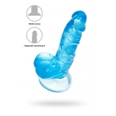 Голубой реалистичный фаллоимитатор Indy - 15,8 см. - A-toys купить с доставкой в интернет-магазине Orgasmix в Иваново Голубой реалистичный фаллоимитатор Indy - 15,8 см. - A-toys
