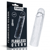Прозрачная насадка-удлинитель Flawless Clear Penis Sleeve Add 1 - 15,5 см. - Lovetoy - в Иваново купить с доставкой