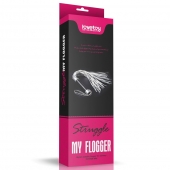 Серебристая плетка Struggle My Flogger с черной ручкой - 45 см. - Lovetoy - купить с доставкой в Иваново