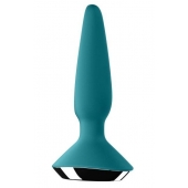 Бирюзовая анальная пробка с вибрацией Satisfyer Plug-ilicious 1 - 13,5 см. - Satisfyer в Иваново Бирюзовая анальная пробка с вибрацией Satisfyer Plug-ilicious 1 - 13,5 см. - Satisfyer