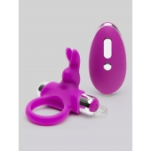 Лиловое виброкольцо с пультом ДУ Remote Control Cock Ring - Happy Rabbit - в Иваново купить с доставкой