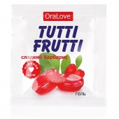 Гель-смазка Tutti-frutti со вкусом барбариса - 4 гр. - Биоритм - купить с доставкой в Иваново
