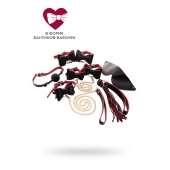 Черно-красный бондажный набор Bow-tie - ToyFa - купить с доставкой в Иваново