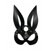 Черная кожаная маска зайки Miss Bunny - БДСМ Арсенал - купить с доставкой в Иваново