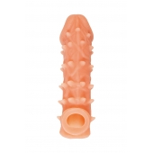 Телесная закрытая насадка с пупырышками Cock Sleeve Size L - 17,6 см. - KOKOS - в Иваново купить с доставкой