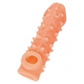 Телесная закрытая насадка с пупырышками Cock Sleeve Size L - 17,6 см. - KOKOS - в Иваново купить с доставкой