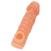 Телесная закрытая насадка с шершавой головкой Cock Sleeve Size M - 15,6 см. - KOKOS - в Иваново купить с доставкой