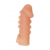 Телесная закрытая насадка с шишечками Cock Sleeve Size M - 15,6 см. - KOKOS - в Иваново купить с доставкой
