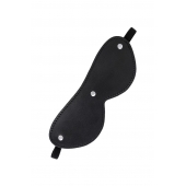 Черная кожаная маска Anonymo с мягким подкладом - ToyFa - купить с доставкой в Иваново Черная кожаная маска Anonymo с мягким подкладом - ToyFa - купить с доставкой в Иваново