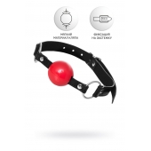 Красный кляп-шар на черных ремешках Anonymo - ToyFa - купить с доставкой в Иваново Красный кляп-шар на черных ремешках Anonymo - ToyFa - купить с доставкой в Иваново