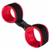 Красно-черные велюровые оковы Anonymo - ToyFa - купить с доставкой в Иваново