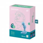 Голубой анальный вибростимулятор Deep Driver - 11,2 см. - Satisfyer - в Иваново купить с доставкой
