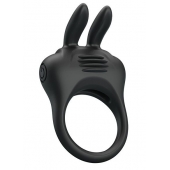 Черное эрекционное кольцо с вибрацией Davion - Baile - в Иваново купить с доставкой