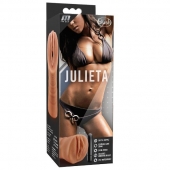 Мастурбатор-вагина цвета карамели Julieta с вибрацией - Blush Novelties - в Иваново купить с доставкой