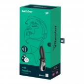 Черный анальный вибратор Hot Passion с функцией нагрева - Satisfyer - в Иваново купить с доставкой