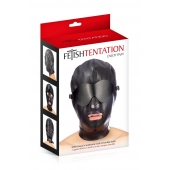 Маска-шлем с отверстием для рта и съемными шорами - Fetish Tentation - купить с доставкой в Иваново
