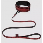 Стильный ошейник с поводком Reversible Faux Leather Collar and Lead - Fifty Shades of Grey - купить с доставкой в Иваново