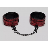Красно-черные оковы Reversible Faux Leather Ankle Cuffs - Fifty Shades of Grey - купить с доставкой в Иваново