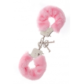 Металлические наручники с розовой меховой опушкой METAL HANDCUFF WITH PLUSH PINK - Dream Toys - купить с доставкой в Иваново
