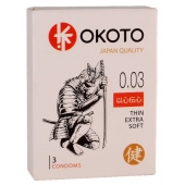 Тонкие презервативы OKOTO Thin Extra Soft - 3 шт. - Sitabella - купить с доставкой в Иваново