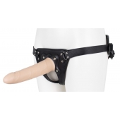 Пустотелый страпон Harness CLASSIC с бандажом - 19,5 см. - LOVETOY (А-Полимер) - купить с доставкой в Иваново