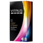 Цветные ароматизированные презервативы VITALIS PREMIUM color   flavor - 12 шт. - Vitalis - купить с доставкой в Иваново