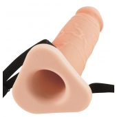 Телесный реалистичный фаллоимитатор с полостью Silicone Hollow Extension - 20 см. - Pipedream - купить с доставкой в Иваново