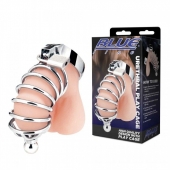 Серебристая клетка для члена Urethral Play Cage - BlueLine - купить с доставкой в Иваново