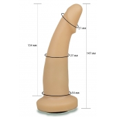 Телесная гладкая насадка Harness - 14,7 см. - LOVETOY (А-Полимер) - купить с доставкой в Иваново