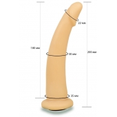 Телесная гладкая насадка-фаллоимитатор Harness - 20 см. - LOVETOY (А-Полимер) - купить с доставкой в Иваново
