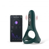 Изумрудное виброкольцо Magic Motion Rise с подхватом мошонки - Magic Motion - в Иваново купить с доставкой