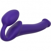 Фиолетовый безремневой страпон Silicone Bendable Strap-On - size M - Strap-on-me - купить с доставкой в Иваново
