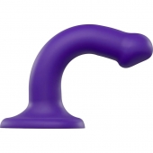Фиолетовый фаллоимитатор-насадка Strap-On-Me Dildo Dual Density size S - 17 см. - Strap-on-me - купить с доставкой в Иваново